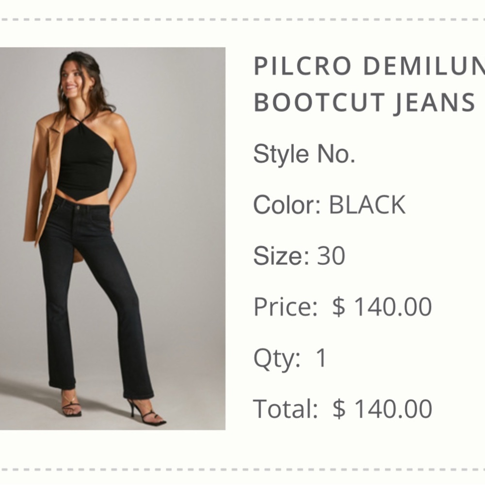 Anthropologie Pilcro demilune bootcut jeans